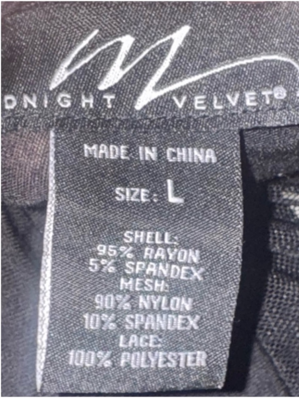 Midnight Velvet Women's Black Lace Neckline Long Sleeve Blouse Size Large - Picture 4 of 5